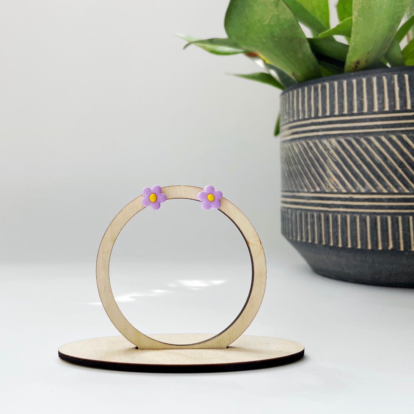 Mini Flower Stud in Lavender